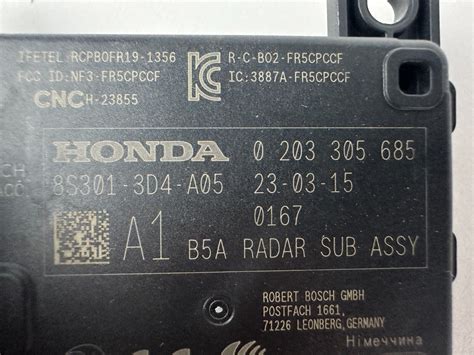 Honda Cr V Oem Adaptive Cruise Control Radar Module Distance