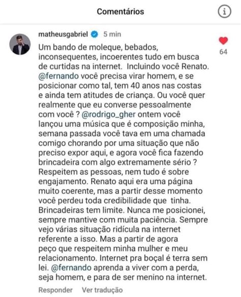 Namorado De Maiara Matheus Gabriel Perde A Paci Ncia Fernando Zor