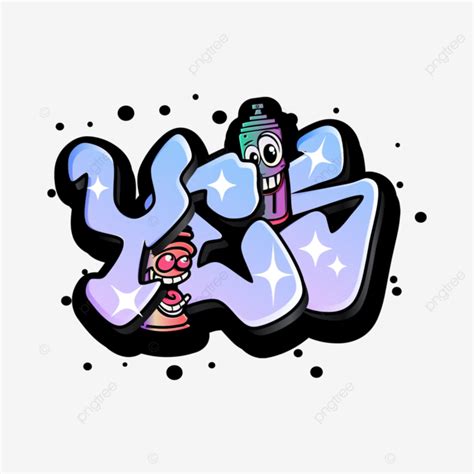 Yes Graffiti Typography Art Vector, Yes, Graffiti, Typography Art PNG ...