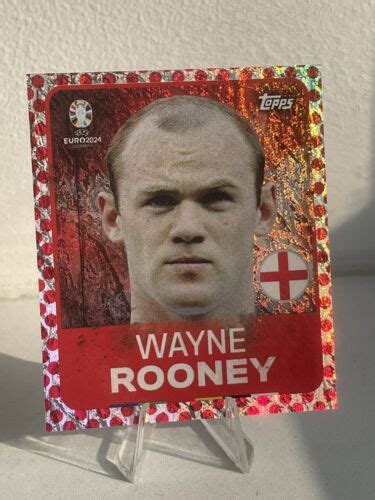 TOPPS UEFA EURO 2024 WAYNE ROONEY STICKER PURPLE ECO PARALLEL