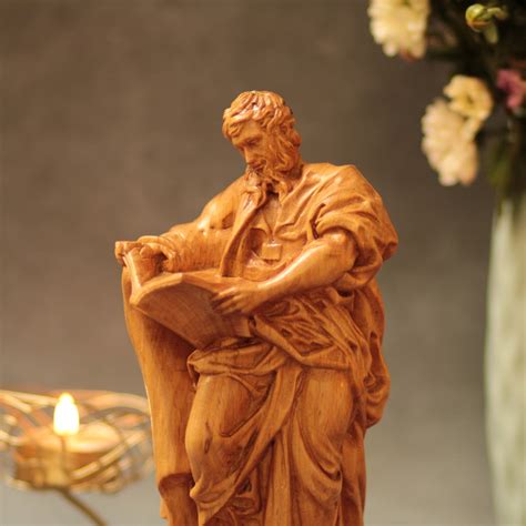 St. Matthew the Apostle Statue Wood Carving Home Decor Jesus Wood ...