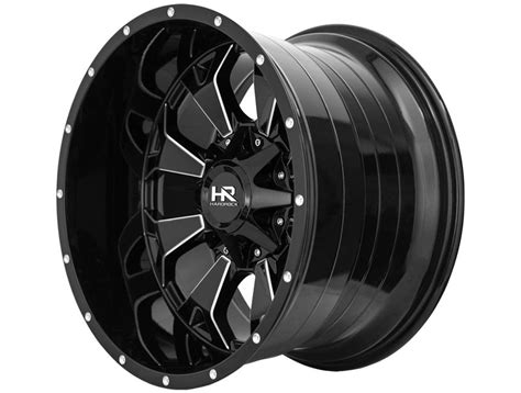 Hardrock Milled Gloss Black Devastator Wheels Rugged Ridge