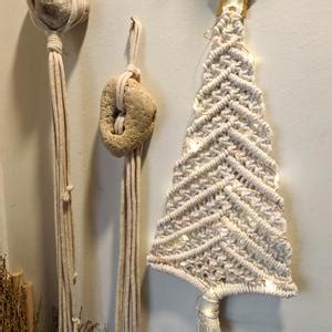 Makramee Weihnachtsbaum Wandbehang große Weihnachten Baum Etsy