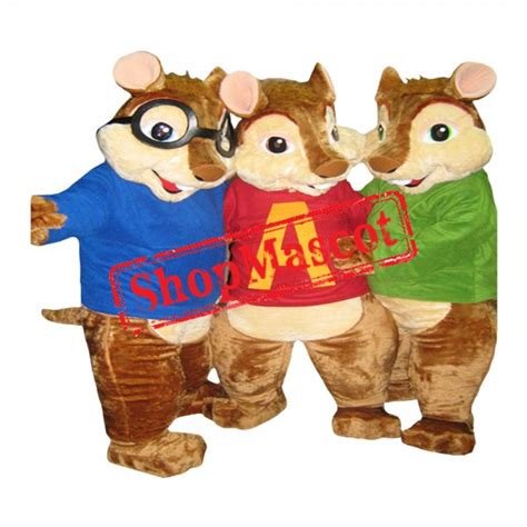 Green Chipmunk Mascot Costume