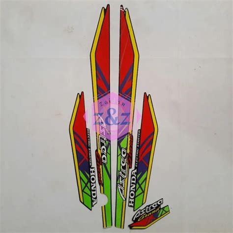 STIKER STRIPING LIS BODY HONDA ASTREA GRAND BULUS TAHUN 91 92 MERAH