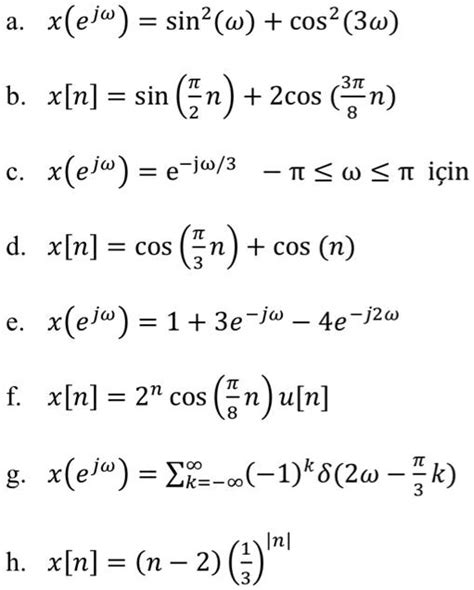 Solved Texts 1 Determine The Fourier Transform If Each Of The Following Discrete Time Signals