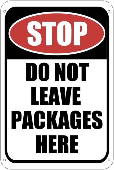 Amazon Stop Do Not Leave Packages Here Outdoor Tin Signs