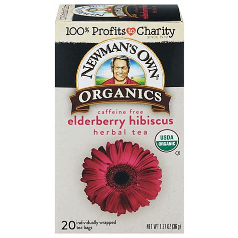 Newman S Own Organics Herbal Tea Caffeine Free Elderberry Hibiscus