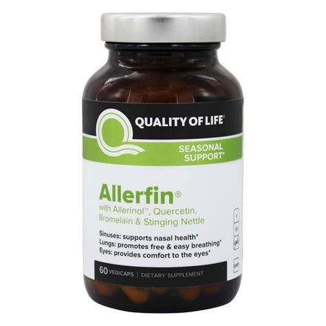 Quality Of Life Labs Allerfin Seasonal Allergy Support 60 Vegetable