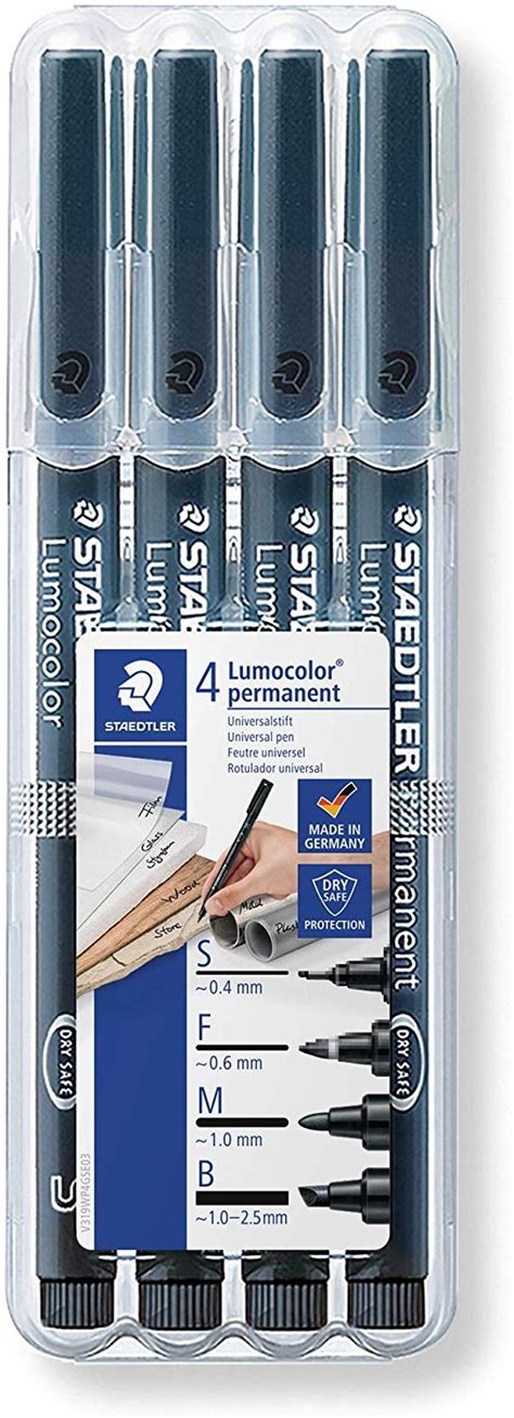 STAEDTLER LUMOCOLOR Pack De 4 Marqueurs Permanents Pointes