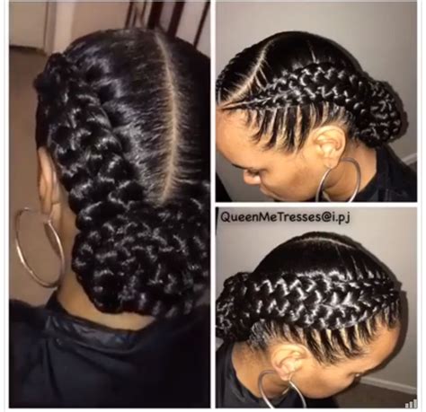 Cornrows In A Low Bun