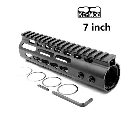 New Nsr 7 Inch Length Black Free Floating Black Keymod Ar15 Handguard