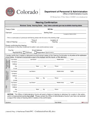 Bill Of Sale Form Colorado Workers Compensation Information Form