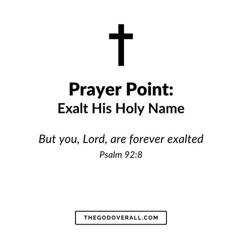 Psalm 92 vs 8 Prayer Points To Exalt His Holy Name | The God Over All