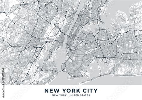 Fototapeta Mapa Nowego Jorku Nyc Ny