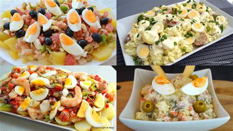 4 Ensaladas De Patata Fáciles Y Deliciosas Recetas Rápidas Y