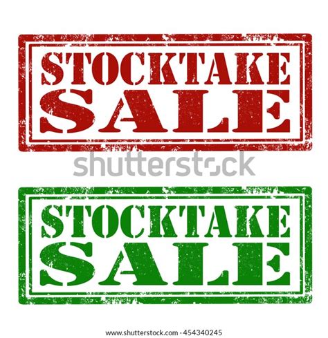 Set Grunge Rubber Stamps Text Stocktake Stock Vector Royalty Free