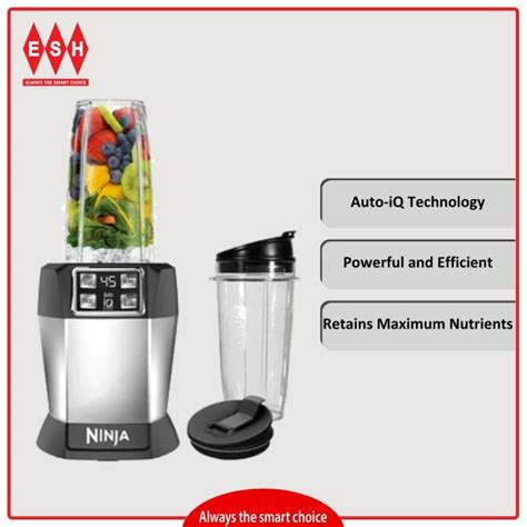 Ninja Bl480 1000w Auto Iq Blender Esh Lazada