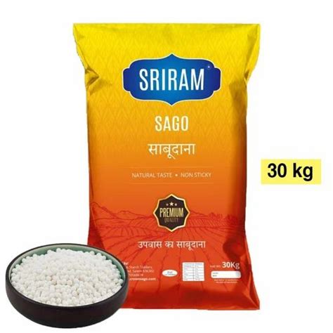 Natural Sriram Sabudana 30Kg For Good Health PP Bag At 45 Kg In Salem