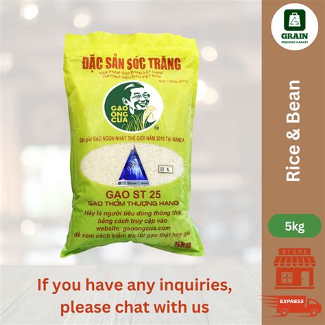 Vietnam St25 Rice The Best Vietnamese Rice In The World 5kg Gao St25