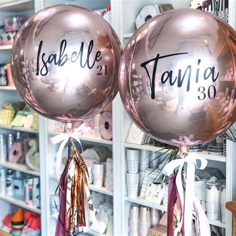 Rose Gold Personalised Balloons Personalized Balloons Balloons