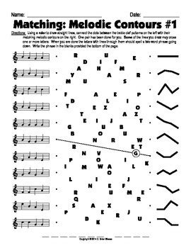 Matching - Melodic Contour 1 by Weese's Musical Pieces | TpT