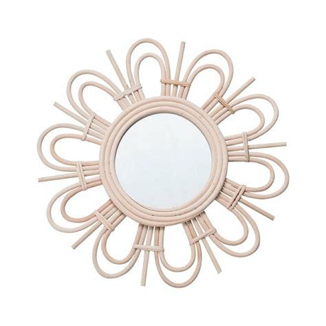 Summer Sale Miroir Round Mural D Coratif Rotin Rotin Naturel Style