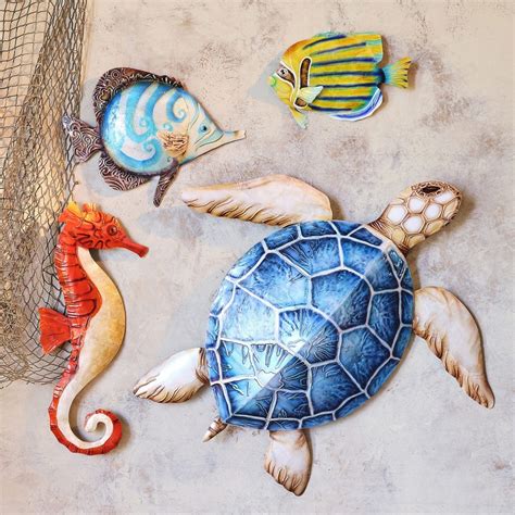 Sea Turtle Small Wall Decor Blue (m8059) - Eangee Home Design - Shopeangee