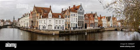 Panorama Of The Brugge Historic City Center The Old Town In Medieval