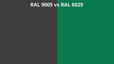 Ral 9005 Vs 6029 Ral Colour Chart Uk