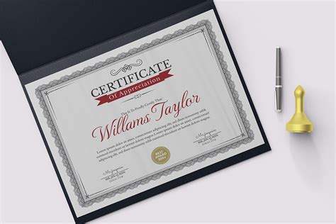 Photoshop Action - Corporate Certificate Design