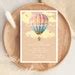 Hot Air Balloon Baby Shower Invitation Template Etsy