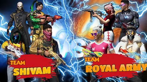 LIVE CS SQUAD 4v4 Custom Team Shivam Vs Team Royal Army Garena Free