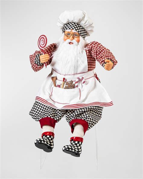 Mackenzie Childs Granny Kitsch Trophy Santa And Elf Horchow