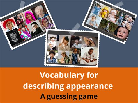 Describing Appearance Esl Vocabulary Guessing Game For All Levels