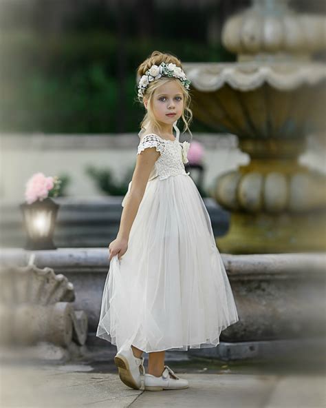 Flower Girl Dress Flower Girl Dresses Ivory Lace Dress Lace - Etsy