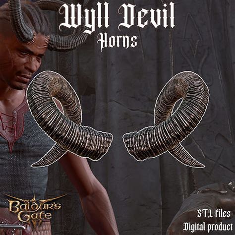 Fantasy Wyll Cosplay Horns Baldurs Gate 3 3d Model 3d Printable Cgtrader