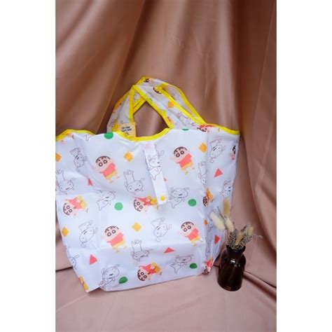 Jual Eco Bag Crayon Sinchan Snoopy Tas Sebaguna Shopee Indonesia