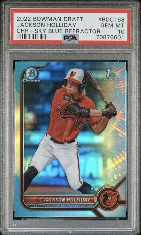 Jackson Holliday Bowman Draft Bdc Chrome Sky Blue Refractor