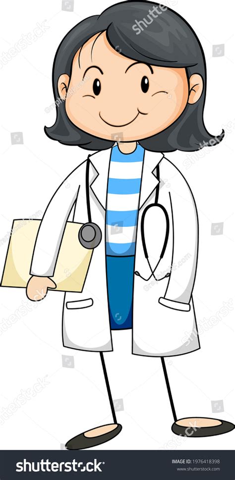 Female Doctor Cartoon Character Isolated Illustration Stock Vector ...