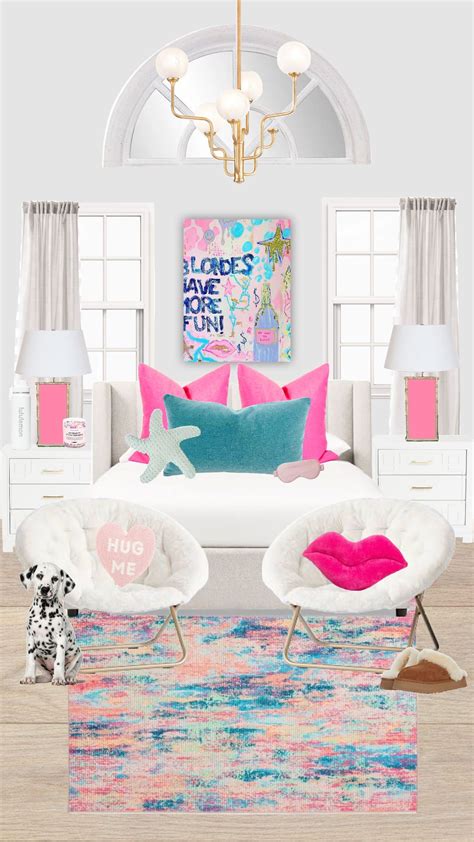 Preppy Pink and Blue Room Inspiration