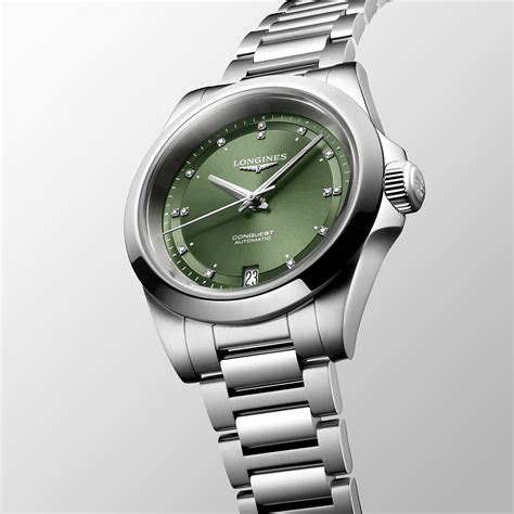 Longines 浪琴 官方授權 Conquest 征服者鑽石機械女錶 34mm L34304076 Sport 運動系列