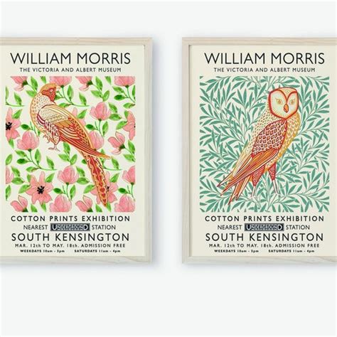 William Morris Poster Sets William Morris Set Of 2 Prints Etsy UK