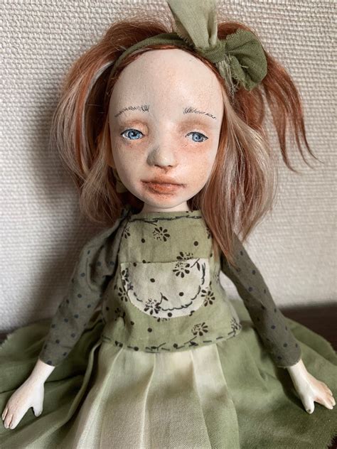 Sculpted Clay Doll Art Clay Doll Ooak Artist Doll Paper Etsy