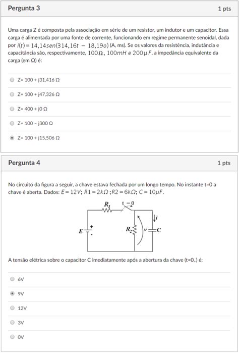 Circuitos ElÉtricos Atividade Para Avaliação Semana 4 Nota 10