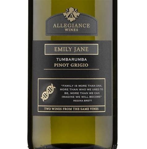 Allegiance Wines Emily Jane Tumbarumba Pinot Grigio Winepilot