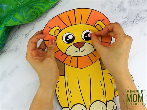 Free Printable Lion Paper Bag Puppet Template - Simple Mom Project