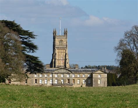 Viewpoint: Cirencester Parish Church tower from Cirencester Park ...