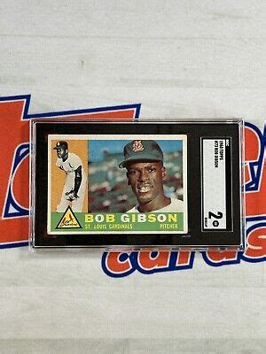 Topps Nd Year Hof Bob Gibson Sgc Ebay