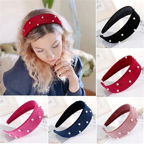 2019 Handmade Velvet Headbands For Women Accessories Hair Band Wide